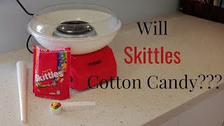 Will Skittles Cotton Candy??? | Will it Cotton Candy Series | #2