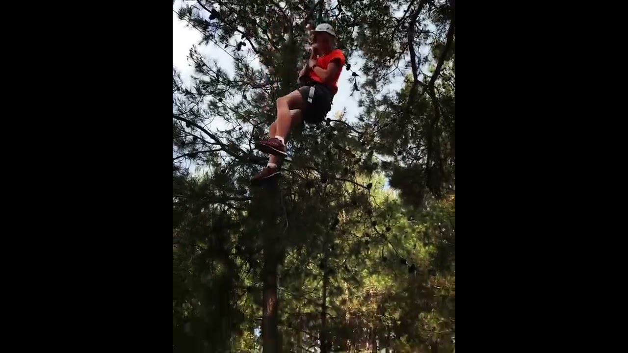 פארק חבלים ספרטי קו אדום 16 מטר קפיצה - Sparti Rope Park Red line 16 meter jump