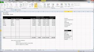Excel Financial Budgetting Tutorial - Data Validation