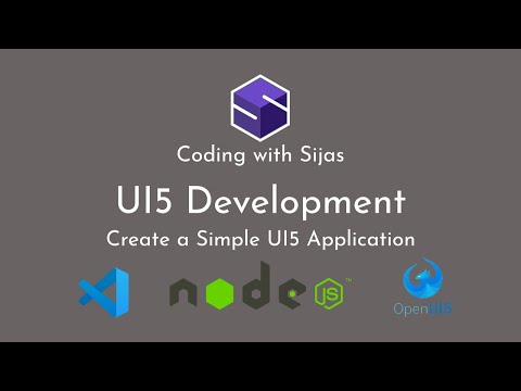 2. Create a Simpe Application using UI5 | UI5 Development | Visual Studio Code | Coding with Sijas