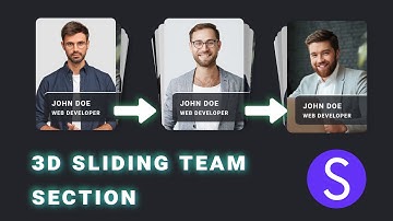 3D Team Slider Section HTML, CSS & JS | Swiper.js | #DeveloperHub