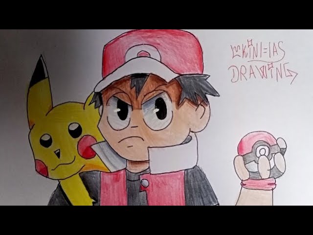 Speed Drawing Ash & Pikachu / Pokémon - Desenho Gamer 