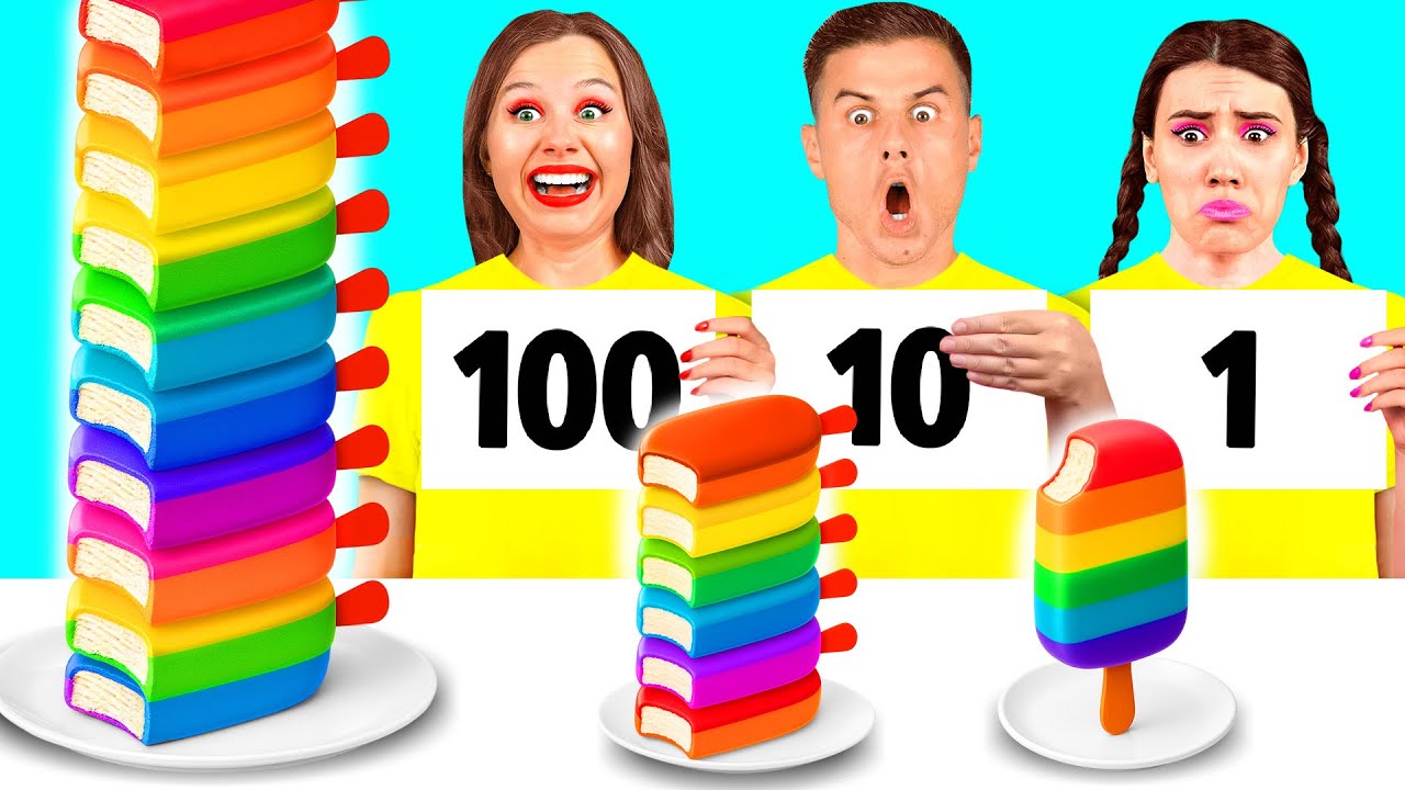 100 Слоев Еды Челлендж | Эпичная Битва с Едой от Fun Teen