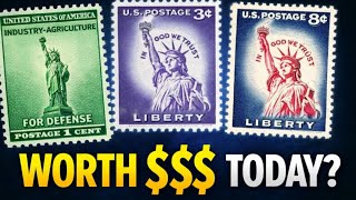 USA Liberty Stamps Worth Money Today | 1¢, 3¢ & 8¢ Vintage Postage Stamp Value
