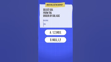 SQL | Can You Answer This Quiz ?