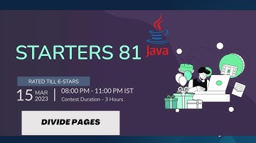 BOOKPAGES(Divide Pages) START81D Code Chef Contest java solution || AC