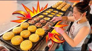 Meat Egg Burger Flip & Set 💥 #MeatEggBurger #Flip #Cooking #Process #StreetFood #Chinese Breakfast