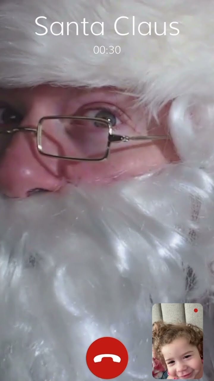 Santa Claus called us on video chat #shorts