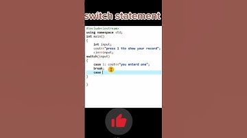 switch statement in C++ #computerscience #coding #codinglife #codinginterviews #programmer #viral