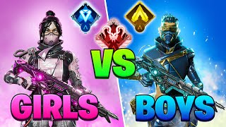 GIRLS and BOYS 1v1 at EVERY RANK in Apex Legends (Heirloom Giveaway)