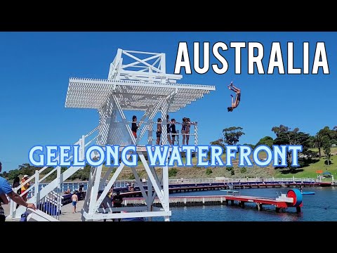 Geelong Australia | Geelong Waterfront Walk |Shark Proof Sea Bath | Melbourne - Geelong Travel Vlog