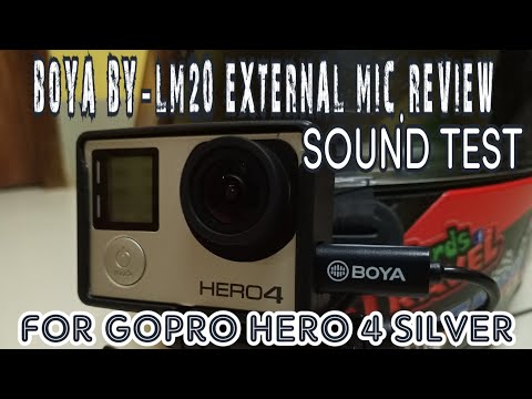 BOYA BY-LM20 EXTERNAL MIC REVIEW FOR GOPRO HERO 4 SILVER/SOUND TEST/Zards Travel