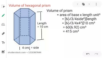 Volume of hexagonal prism
