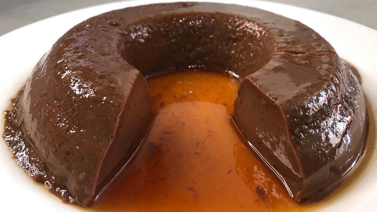 FLAN de CHOCOLATE SIN HORNO y SIN HUEVOS