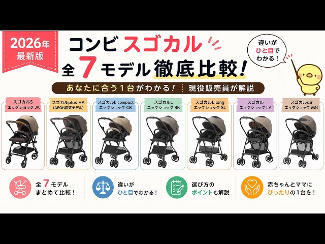 2026年】コンビ スゴカル全7モデルを徹底比較！違い・選び方を現役販売