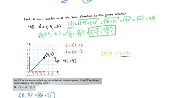Precalculus 8-2 Vectors in the Coordinate Plane