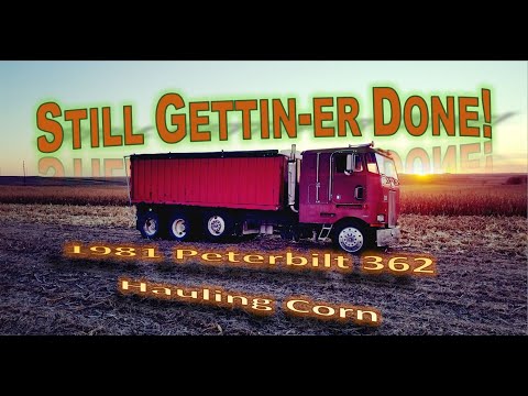 Peterbilt 362 1981 Cabover Straight Truck Hauling Corn Harvest