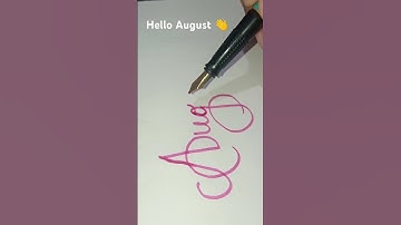August 😱🖋️😍#calligraphy #fountainpen #commentyourname #handwriting #cursivewriting #cursive