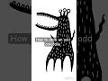 How to draw an odd crocodile #drawing #art #horror #creepy #analoghorror