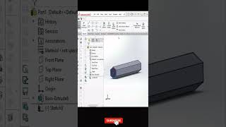 Solid works Extrude Boss Base for Hexagonal sketch