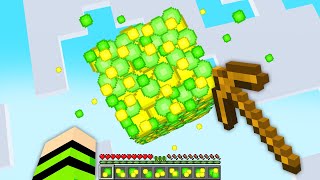 картинка: Minecraft, но это всего лишь 1 блок опыта