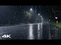 Goodbye Insomnia with Heavy Rain & Thunder Growls at Night, Fall Asleep Immediately with Rain Sound