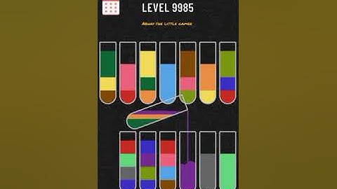 Water sort puzzle level 9985
