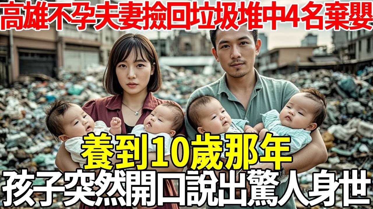 高雄不孕夫妻撿回垃圾堆中4名棄嬰，養到10歲那年，孩子突然開口說出驚人身世！#蝴蝶飛飛 #民間故事 #奇聞趣事 #古代小說#懸疑#老年情感