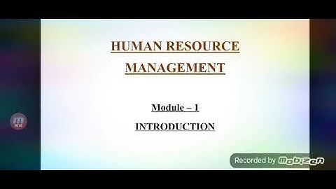 HUMAN RESOURCE MANAGEMENT  MODULE - 1 Objectives of HRM