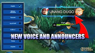 I TRIED MY BEST HERE 😂 NEW VOICE AND IN-GAME ANNOUNCERS IN MLBB