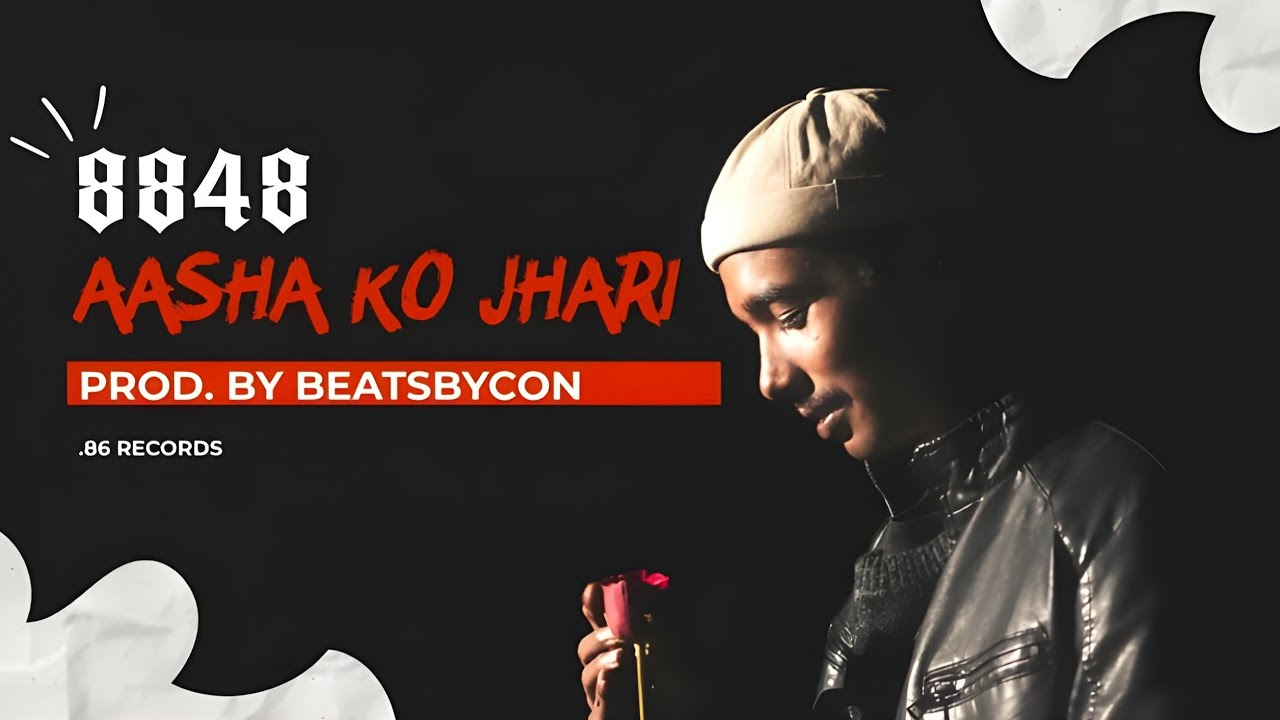 8848 - Aasha ko jhari (आशाको झरी) | Prod. @BeatsByCon | Lyrics Video