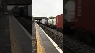 Irish Rail 071 082 Freight Train Going Through Sallins And Naas Station In 2019