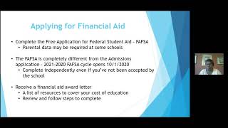 Fall 2020 NC State Pre Med Meeting #4 - Financing a Medical School Education