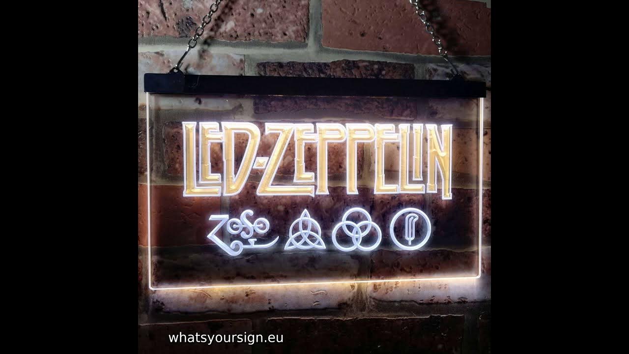 Led Zeppelin Logo 1 LED Neon Sign YouTube