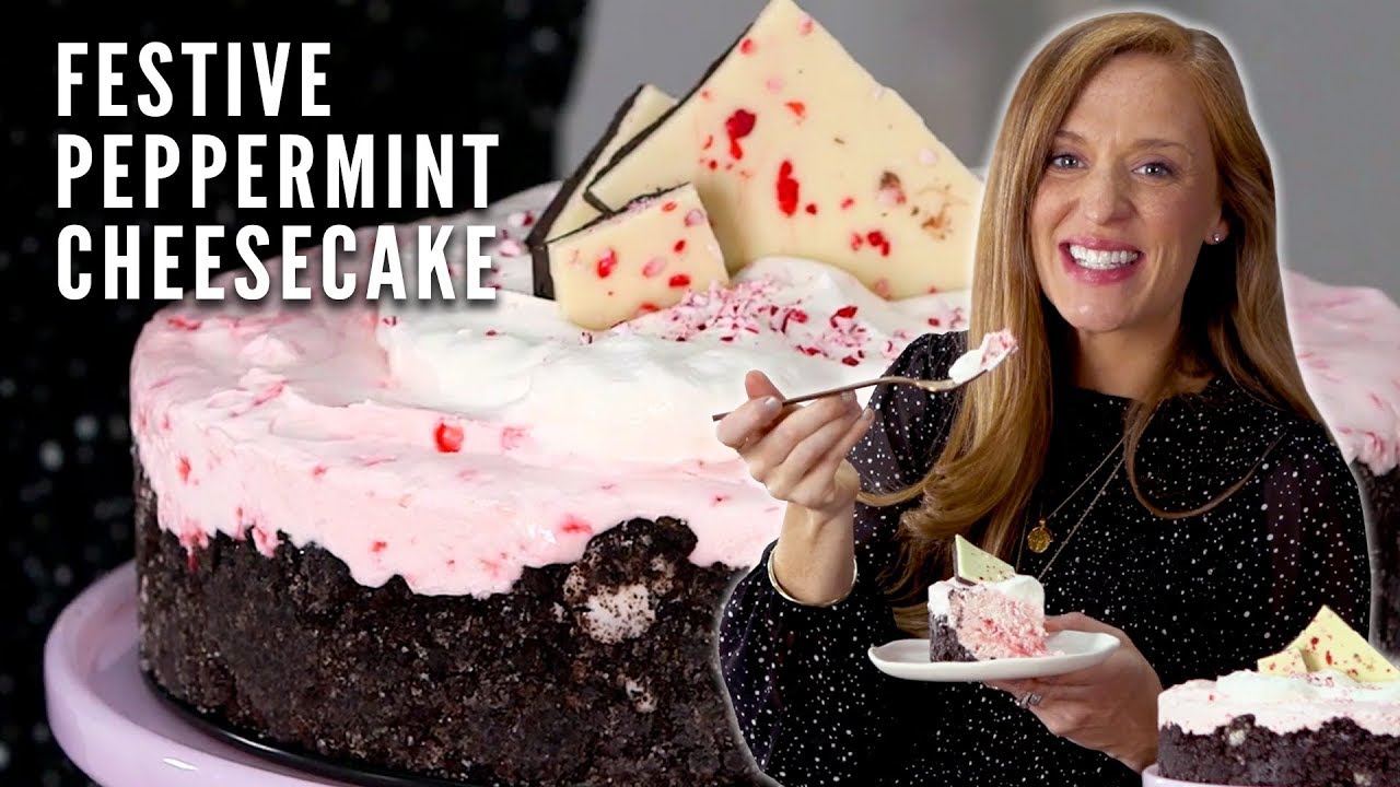 Delicious Peppermint Cheesecake | Christmas Dessert | Katie Jacobs