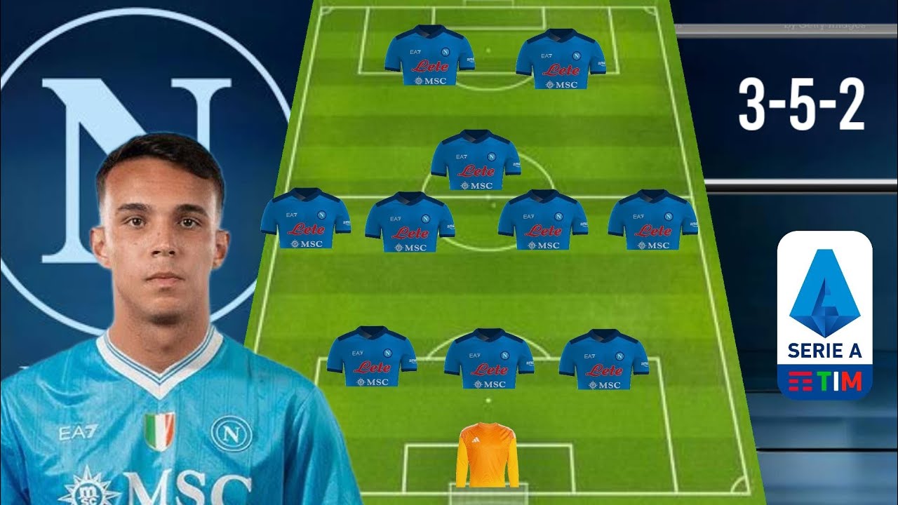 SSC NAPOLI PREDICTED LINEUPS WITH GIOVANNE ♦️3-5-2♦️ SSC NAPOLI
