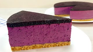 I've never eaten such a delicious cake! Nobake blueberry cheesecake #181