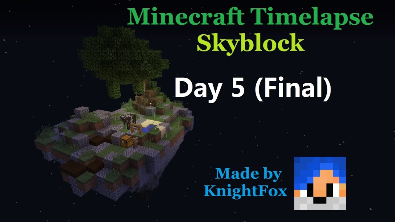 Minecraft Timelapse : Skyblock - Day 5 ( Final ) - YouTube
