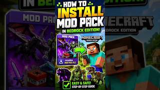 How to install mod in minecraft bedrock edition| #minecraft #modpack #trending