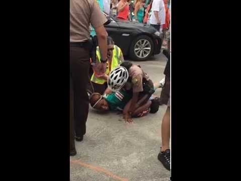 Miko Grimes (Brent Grime's wife) getting arrested at the Dolphins game!