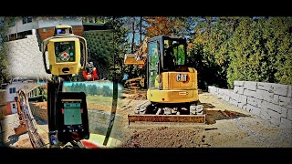 TRIMBLE EARTHWORKS AND TOPCON RLSV2S LASER DEMO ON CAT304