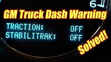 Stabilitrak Off Traction Off Solved Suburban Tahoe Silverado GM Trucks