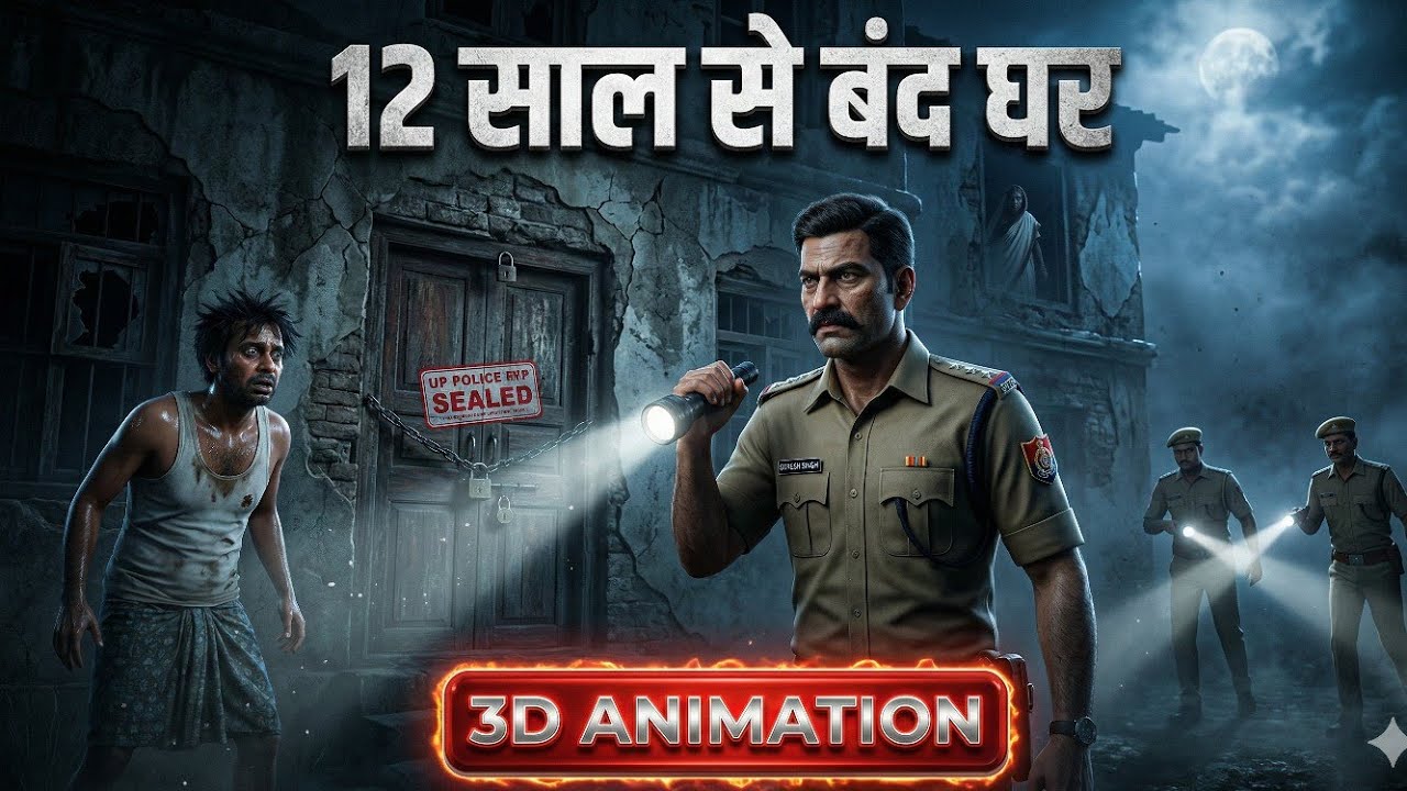12 साल से बंद घर का रहस्य I Dadi horror story I hindi story I 3D animation 