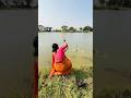 Village lady big monster fish catching using hook | incredible hook fishing #fishing #fish #shorts