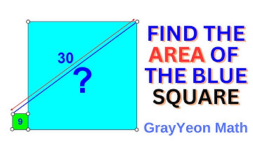 Find the area of the blue square Important Geometry skills explained #geometryskills #mathpuzzles