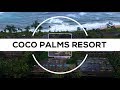 Iconic coco palms resort  famous hollywood destination  4k drone footage