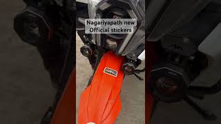 Nagariyapath newly launched stickers on rider’s Bikes.🏍️🏔️ #bangalorerider #motorcyclecommunity