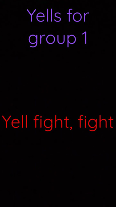 yell for group 1