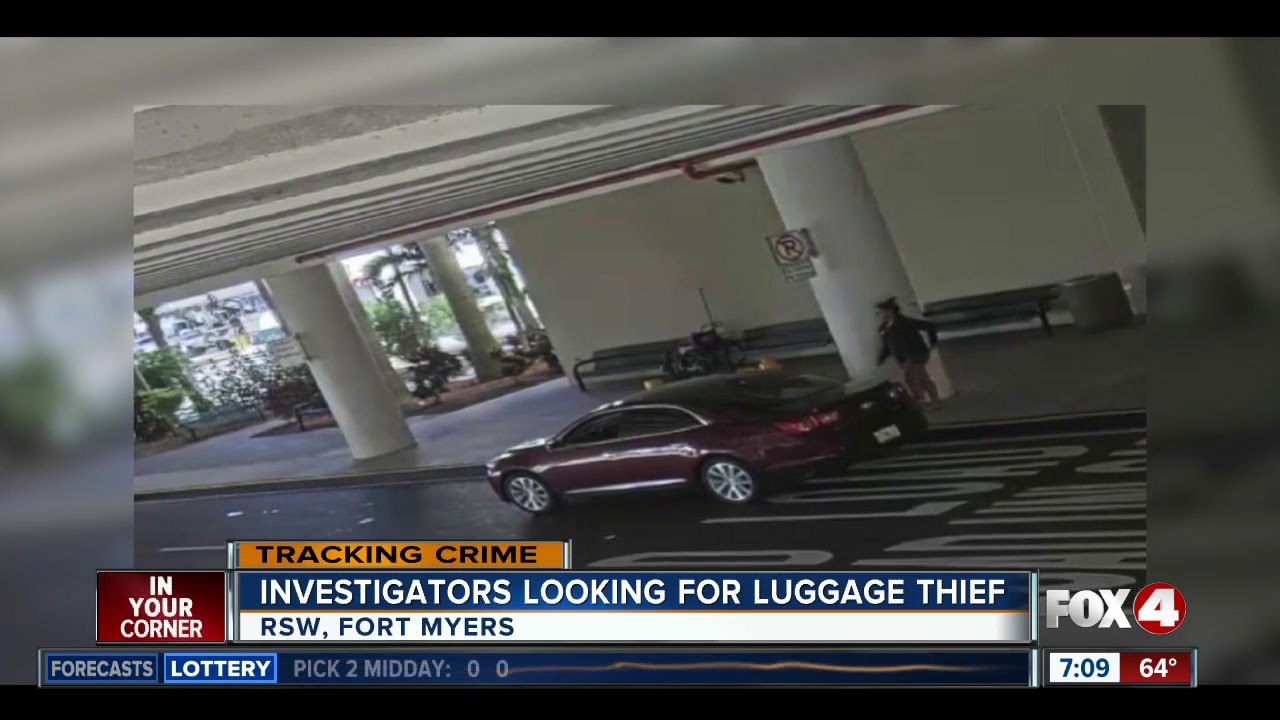 Luggage thief seen on camera at Fort Myers airport YouTube
