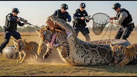 Brave Heroes Save Mother Mountain Lion from Giant Python’s Terrifying Attack 🐍